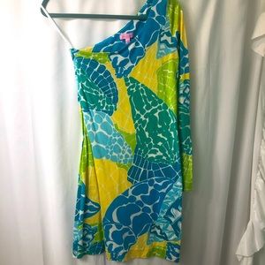 LILY PULITZER-one shoulder dress